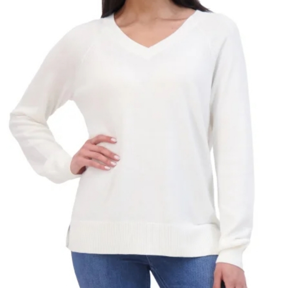 NWT Lucky Brand Women's V-Neck Sweater - Cream
